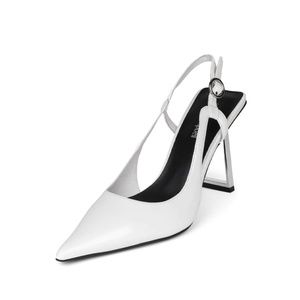 Jeffrey Campbell CREATIVE - white slingback pump with sculpted heel